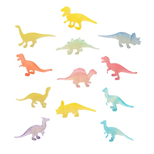 ifundom 12 Stück Teiliges Leuchtendes Dinosaurier Modellset Lustige Dinosaurier Spielzeuge für Fördert Kreativität und Robustes Plastikmaterial von ifundom