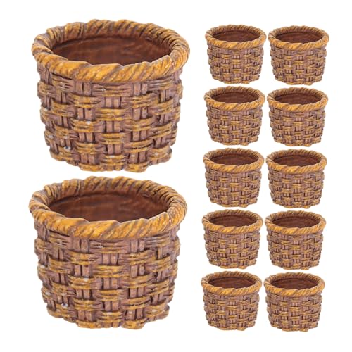 ifundom 12 Stück Teiliges Miniatur Geflochtenes Körbchen Handgefertigte Mini Picknickkörbe für Puppenhaus Dekoration Vielseitige Mini Aufbewahrung für DIY Bastelbedarf Kleine Blumenkörbe ifundom 12 Stück Teiliges Miniatur Geflochtenes Körbchen Handgefertigte Mini Picknickkörbe für Puppenhaus Dekoration Vielseitige Mini Aufbewahrung für DIY Bastelbedarf Kleine Blumenkörbe von ifundom