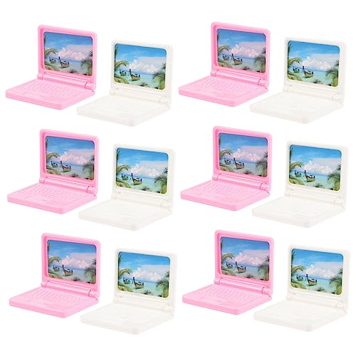 ifundom 12stücke Miniatur Laptop Modelle Für Puppenhaus Teiliges Und Robustes Kunststoffspielzeug Dekoration Für Miniaturhäuser Und Kreative Rollenspiele von ifundom