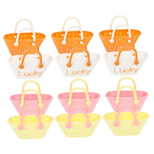 ifundom 12 Teiliges Puppentaschen Zubehör Mini Die Tragetasche Mädchen Mädchen Mini Tragetasche Für Kleinkinder Kleinkind Für Mädchen Kinderspielzeug Puppenhaus von ifundom