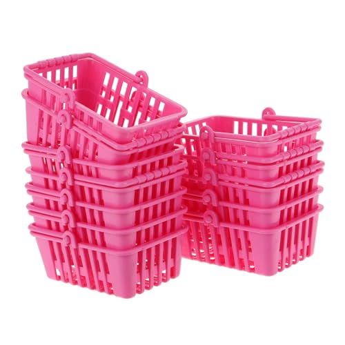 ifundom 12St Einkaufskorb Plastik Korb sammlerstücke Puppenhaus Dekoration gesteckt Puppenwagen Puppenhaus-Picknickkorb Kinderspielzeug Mini Körbe Puppenhaus-Korb-Modell Minikorb Rosa ifundom 12St Einkaufskorb Plastik Korb sammlerstücke Puppenhaus Dekoration gesteckt Puppenwagen Puppenhaus-Picknickkorb Kinderspielzeug Mini Körbe Puppenhaus-Korb-Modell Minikorb Rosa von ifundom