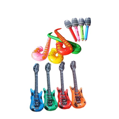 12St aufblasbare Gitarre aufblasbare Party-Requisiten aufblasbares Spielzeug Spielzeuge Musikinstrumente Aufblasbares Musikspielzeug Partei aufblasbare Instrumente Saxophon Ballon von ifundom