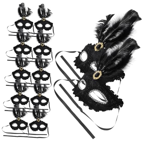 ifundom 12 Stücke Karneval Plume Einzigartige Halb Maskerade Für Frauen Halloween Cosplay ifundom 12 Stücke Karneval Plume Einzigartige Halb Maskerade Für Frauen Halloween Cosplay von ifundom