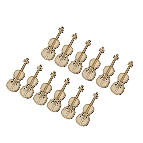 ifundom 12St Mini-Geige winzige Geigen Puppengeige kleine Handwerksgeige kleinste Geige der Welt wohnaccessoires Handgemachte Dekoration Mini-Holzdekor Mini-Dekoration hölzern von ifundom