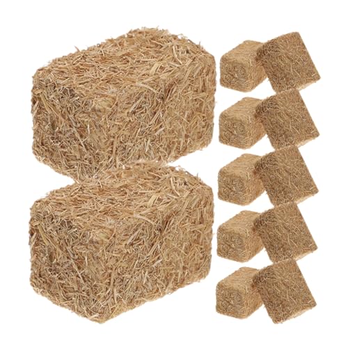 ifundom 12stücke Miniatur-simulationsheuhaufen Aus Mini-heuballen Für Puppenhaus-Dekoration Rustikale DIY-Party-schmuck Kleine Ballen Zum Basteln Für Micro-Landschaft von ifundom