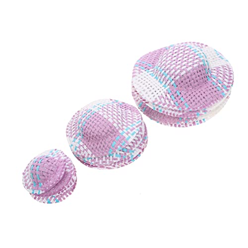 ifundom 12pcs Mini Gestreiften Hut Spielzeug Puppe Kleidung Zubehör Miniatur Hüte Decor Für Puppen von ifundom