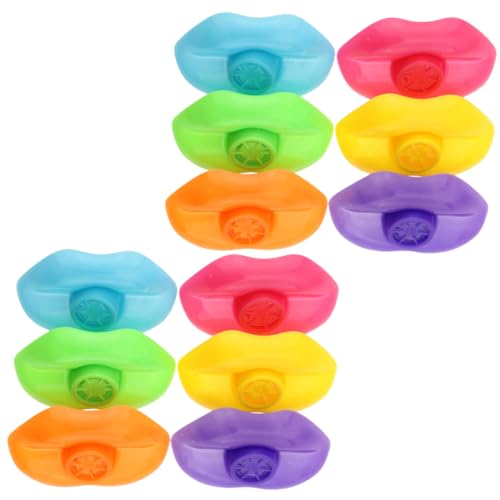 ifundom Mini-pfeife Aus Kunststoff Für Kinder 12er-pack Kinderpfeife Lippenspielzeug Tragbares Lernspielzeug Für Kleinkinder Zufällige Farbe von ifundom