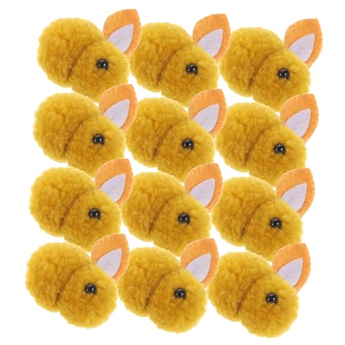 ifundom 12st Plüschhase Kaninchen Niedlich Süßer Plüsch-schlüsselanhänger Baumschmuck Fee Plüschtiere Haustier Weihnachtsplüschpuppe Figur Ausgestopft Light Brown von ifundom