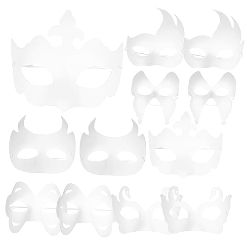 ifundom Maskenball-masken 12 Stück Leere Papiermasken Party-masken- Für Halloween von ifundom