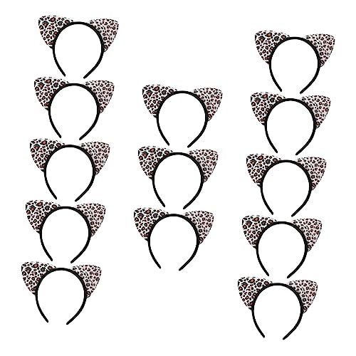 ifundom 14 Stück Leoparden Katzenohren Haarreif Teiliges Cosplay Haarband mit Weichem Langlebigem Material für Frauen und Komfortabel und Modisch für Kostümfest und Alltag von ifundom