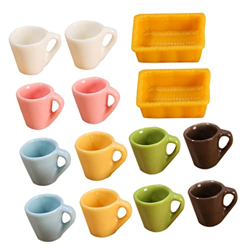 ifundom 14St Mini-Tasse Mini-Kaffeetassen Wohnkultur Espressotasse Kaffeebecher Kinder tun so, als ob sie eine Teetasse hätten Miniatur-Hausdekoration sechs Farben Modell von ifundom
