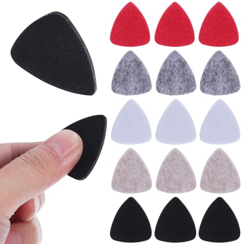 ifundom 15 STK Bunte Filzpicks Halter Für Gitarrenpickel Gitarrenplektren Dünn Plektren Für E-Gitarren Coole Gitarrenpicks Filzplektren Für Ukulele Koffer Für Akustikgitarre Bass Filzstoff von ifundom