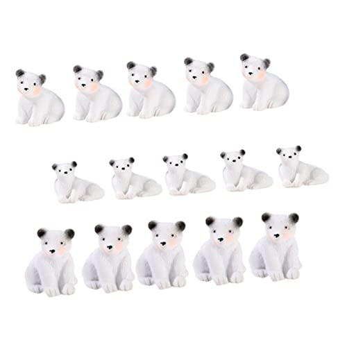 ifundom 15 Stück Eisbär Tierspielzeug Aus Kunstharz Ornament Dekoration Heimdekoration Kunstharz Gartenschmuck Miniaturschmuck Halloween Miniaturen Mikrolandschaftsfiguren von ifundom