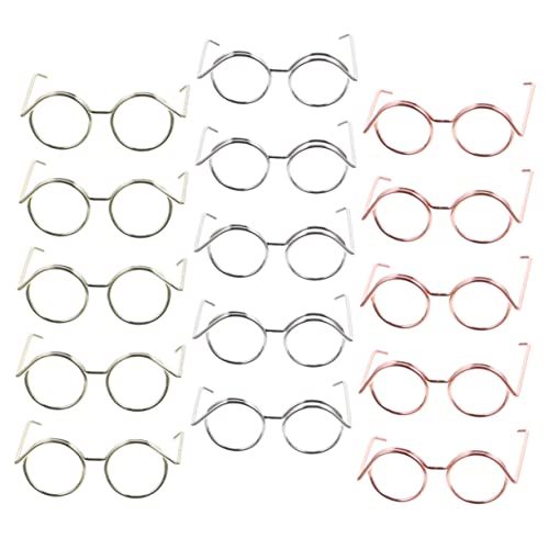 ifundom 15 Stück Puppenbrillendraht Für Puppen Minipuppe Fake Gothic Mädchenspielzeug Runde Puppenbrille Accessoire Babypuppe Miniaturkostüme Puppenanziehbrille Für Puppenrand ifundom 15 Stück Puppenbrillendraht Für Puppen Minipuppe Fake Gothic Mädchenspielzeug Runde Puppenbrille Accessoire Babypuppe Miniaturkostüme Puppenanziehbrille Für Puppenrand von ifundom