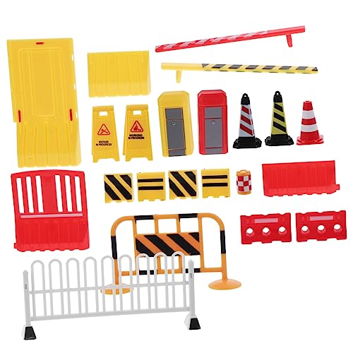 ifundom 15 Stück Teiliges Mini Verkehrszeichen Spielset aus Robustem Kunststoff Pädagogisches Kinderspielzeug zur Verkehrszeichenerkennung Interaktives Lernspielzeug für Eltern Junge von ifundom