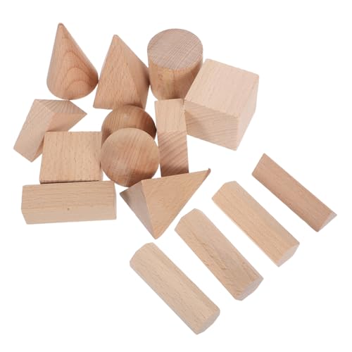 ifundom 15 Teiliger Montessori Holzblock Unfertige Holzwürfel Lernspielzeug Für Kleinkinder Bauen Stapeln Stamm Mathematik Sortieren Lehrerbedarf von ifundom
