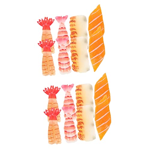 ifundom 16 STK Sushi-Simulation Puppenhaus-Miniatur-Sushi Japanisches Essensmodell hochzeitsdeko hochzeits Dekoration Spielzeug Modelle nachgeahmtes Lebensmittelmodell Display-Zubehör Kind von ifundom