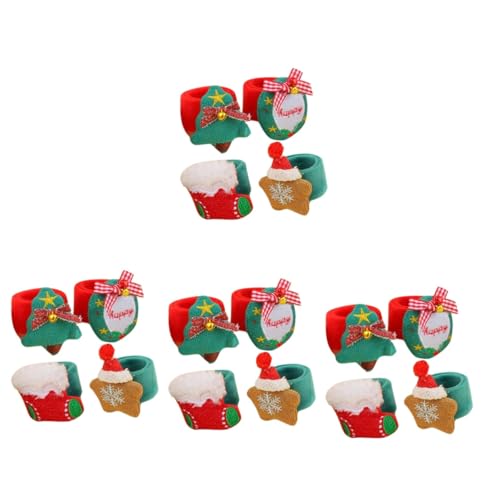 ifundom 16 Stk Klapparmband Schlagarmbänder Für Kinder Schlagarmband Weihnachten Weihnachtsbaum-schnapparmbänder Plüschtier Spielzeug Plastik Produkte Für Kinder von ifundom