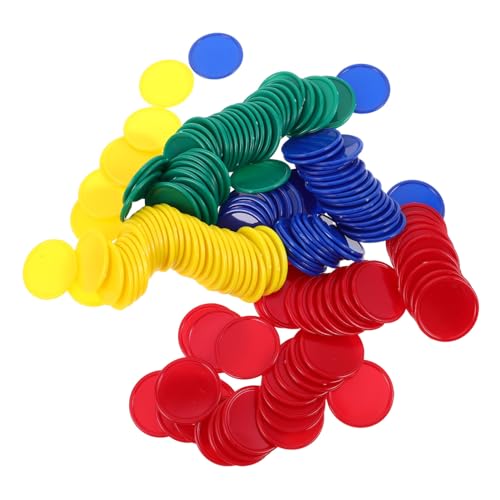 ifundom 160 Stück Teiliges Bunte Plastik-Bingo-Chips Lernmünzen für Robuste Belohnungstoken für Klassenzimmer Verhalten Mathe Zähler Spiel Lernhilfe von ifundom