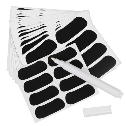ifundom 160Stücke Schwarze Augen Aufkleber für Sport Selbstklebende Softball Augenstreifen mit Weißem Stift für Gesichtsdesign und Team Identifikation von ifundom
