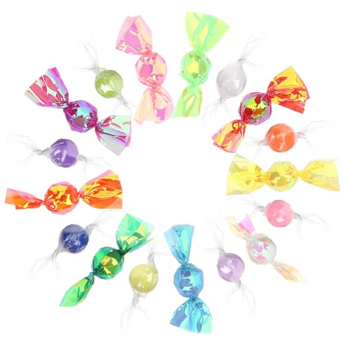 ifundom 17 Stück Teiliges Candy Ornament aus Kunststoff Miniatur Bunte Süßigkeiten Deko Realistische Fake Candy Modelle Farbenfrohe Tischdekoration für Hochzeit Party Zuhause und Events von ifundom