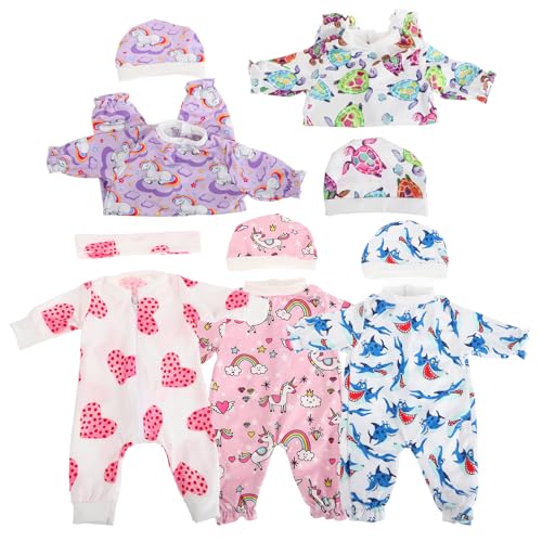 ifundom Modische Süße Puppenkleidung Set Babypuppen Outfits Neugeborene Babypuppen Zubehör 5 Sets Vielfalt von ifundom