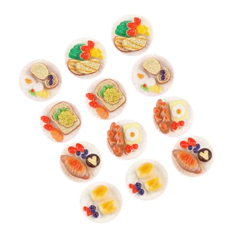 ifundom 18 Stück Simulierte Lebensmittelmodelle Mini Gefälschte Lebensmittel Mini Küchenszenen Mini Lebensmitteldekoration Mini Schmuck Mini Snack Miniatur Snack Mini von ifundom