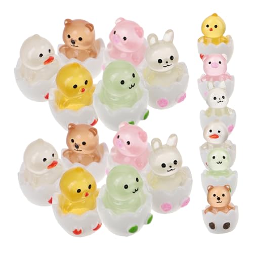 ifundom 18 Stück Teiliges Leuchtende Mini tierfiguren aus Widerstandsfähigem Harz Realistische Kleine Leuchtende Tierdekorationen für DIY bastelprojekte Handliche Niedliche Sammelfiguren von ifundom