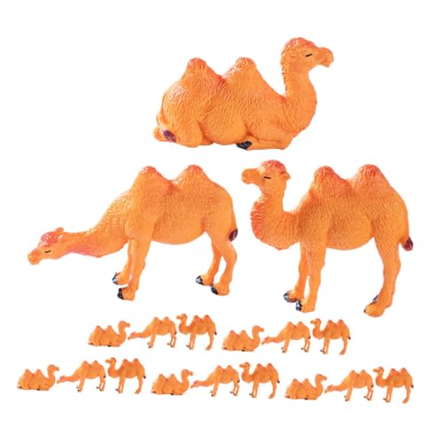 ifundom 18 Stück Teiliges Mini Kamel Figuren Realistische Miniatur Wüstentiere Kompakte Micro Landschaft Dekoration Langlebige Tisch und Verzierung Vielseitiges DIY Ornament Gemischte von ifundom