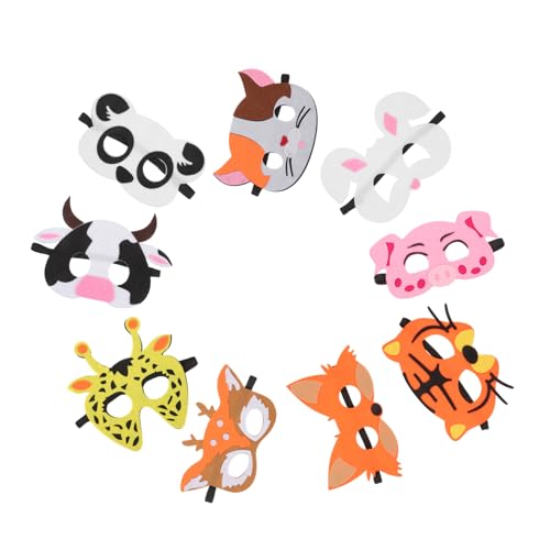 ifundom 18 Stück Tiermasken Halloween-Gorilla-Maske pelziger Fuchs gruselig tierkostüme für fasching masken milchkännchen Halloween-Cosplay-Stütze tierische Maske gefühlt von ifundom