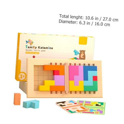 ifundom Holz Bausteine Satz für Kinder Bunte Stapelspielzeug Pädagogisches Lernspielzeug Balance Spielzeug Sicheres Holzmaterial von ifundom