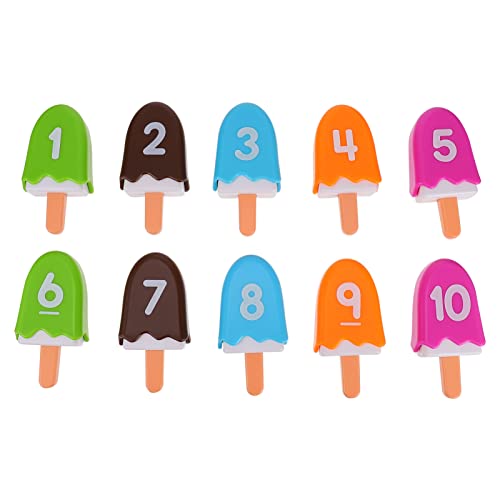 ifundom 1Satz Digitales Popsicle Matching Pädagogisches für Fördert Zählen und Mathefähigkeiten Buntes Rollenspiel mit Sicherem für Jungen und Mädchen von ifundom