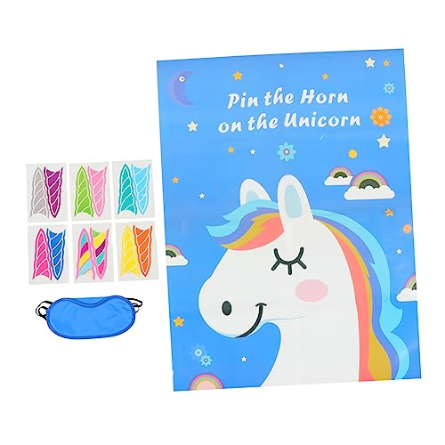 ifundom 1Satz Einhorn für Kindergeburtstag Kreatives Partyspiel mit Aufklebern Einzigartiges Einhorn Design Einfach zu Bedienen für Unvergessliche Feiern von ifundom