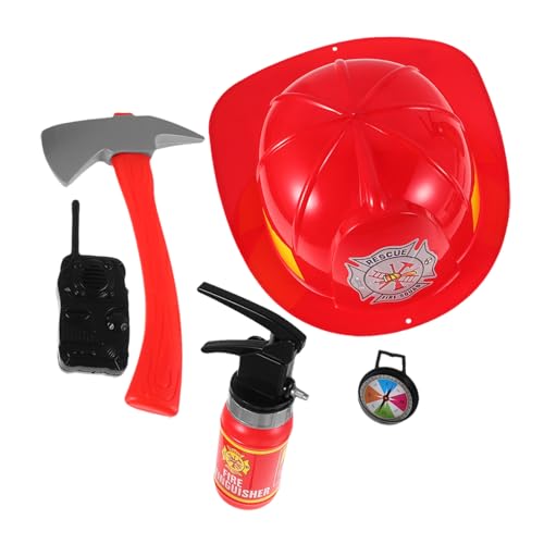 ifundom 1Satz Feuerwehrmann Cosplay für Teiliges Zubehör mit Feuerwehrhelm und Werkzeug für Kreative Rollenspiele für Kindergeburtstage ifundom 1Satz Feuerwehrmann Cosplay für Teiliges Zubehör mit Feuerwehrhelm und Werkzeug für Kreative Rollenspiele für Kindergeburtstage von ifundom