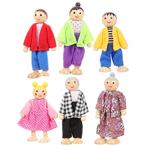 ifundom 1Satz Holzpuppen Familie Flexible Figuren Für Puppenhaus Winzige Menschen Für Biegepuppen Spielset Für Kreatives ifundom 1Satz Holzpuppen Familie Flexible Figuren Für Puppenhaus Winzige Menschen Für Biegepuppen Spielset Für Kreatives von ifundom
