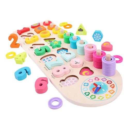 ifundom 1Satz Holzpuzzle für Zahlen Jigsaw Pädagogisches und Kognitives für Jungen und Mädchen für Frühe Bildung und Eltern Junge Mädchen Interaktion von ifundom