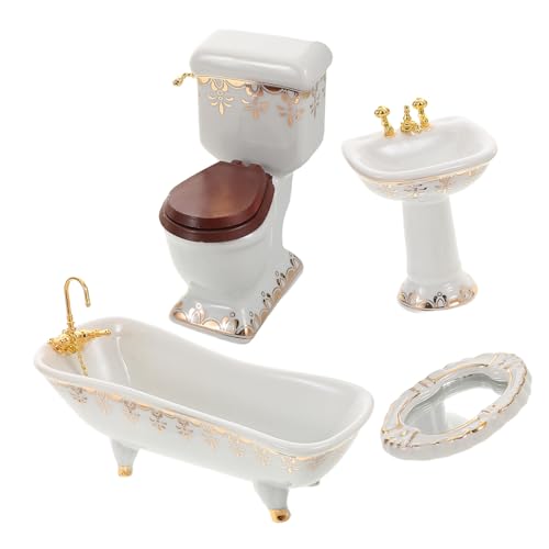 ifundom 1Satz Keramikmöbel mit Badewanne Toilette und Waschbecken Rollenspiele und Puppenhaus Dekoration ifundom 1Satz Keramikmöbel mit Badewanne Toilette und Waschbecken Rollenspiele und Puppenhaus Dekoration von ifundom