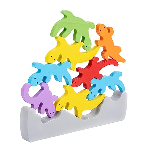 ifundom 1Satz Kreatives Holzspielzeug Für Hölzerner Bausteine Als Pädagogisches Puzzlespielzeug Lustiges Stapelspielzeug Für Frühkindliche Entwicklung Fördert Motorik von ifundom
