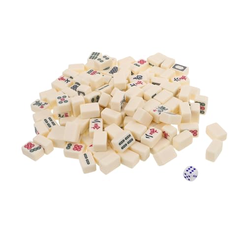 ifundom 1Satz Mini Mahjong Set Tragbares Mahjong für Reisen Robuste und Langlebige Miniaturversion für Senioren für Kleine Räume und Freizeitveranstaltungen von ifundom