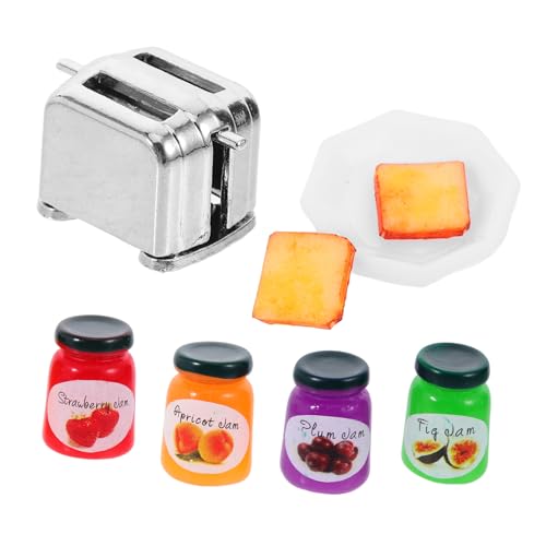 ifundom 1Satz Miniatur Brotmaschine Modell mit Marmelade für Puppenhaus Realistische Küchendekoration Interaktives für DIY Miniatur Szenen Puppenzubehör und Kreative Spielmöglichkeiten ifundom 1Satz Miniatur Brotmaschine Modell mit Marmelade für Puppenhaus Realistische Küchendekoration Interaktives für DIY Miniatur Szenen Puppenzubehör und Kreative Spielmöglichkeiten von ifundom