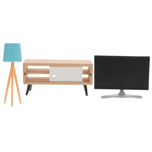 ifundom 1Satz Miniatur Fernseher Teiliges Puppenhaus Zubehör mit LCD Display Tv Möbel und Tischlampe für Wohnzimmer Dekoration und DIY Projekte ifundom 1Satz Miniatur Fernseher Teiliges Puppenhaus Zubehör mit LCD Display Tv Möbel und Tischlampe für Wohnzimmer Dekoration und DIY Projekte von ifundom