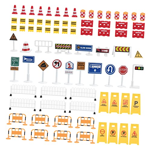 ifundom 1Satz Verkehrszeichen Für Realistische Straßensignal Simulation Für Kognitive Spiele Lernspielzeug Fantasie Und Interaktion von ifundom