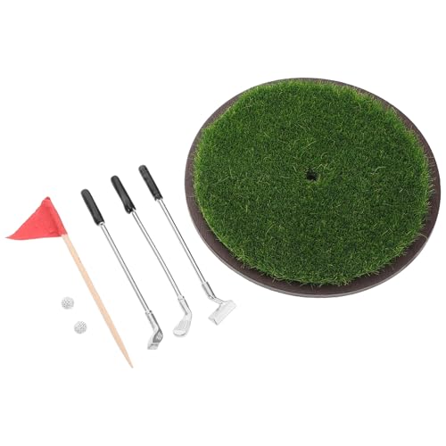 ifundom 1Satz Zubehör Set für Puppenhaus Teiliges Modell mit Golfschläger und Gras für Sammler Perfektes für Kreative Lernumgebungen von ifundom
