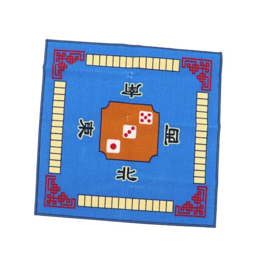 ifundom 1Stk Mahjong-Matte tischdecke Polyester Blaue tischdecke Westlichen Mahjong Spiel Dominosteine Western Tischdecken Pokermatte Tischtuch Karikatur Tischset Schachbrett Gamepad x7 von ifundom