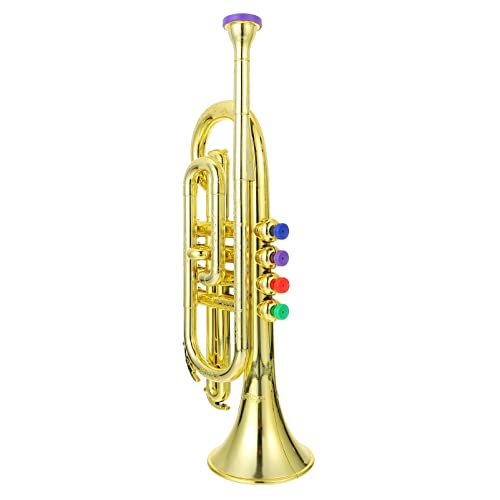 ifundom 1Stk Saxophon-Modell Instrumente Spiel Horn Posaune Music Instruments for Instrument praktische Simulation Musik Trompete Musikmodell ABS-Kunststoff Golden von ifundom