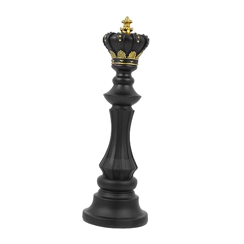 ifundom 1Stück Schwarzer Schachkönig Aus Resin Dekoratives Handwerk Für Home Office Und Studienraum Stilvolle Tischdekoration Schachfiguren Design von ifundom