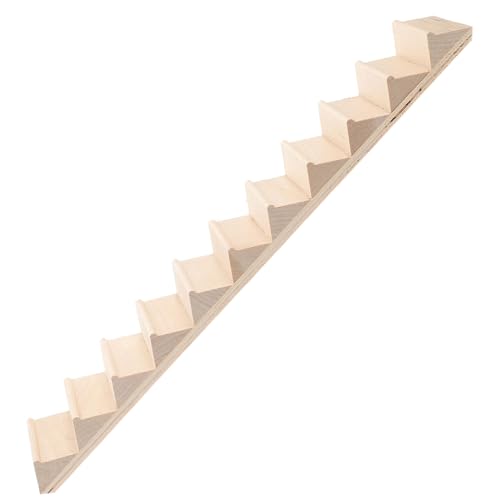 ifundom 1Stück Treppe aus Holz ohne Handlauf DIY Zubehör für Puppenhaus Dekorative Mini Haustreppe für Kreative Modelle Langlebig von ifundom
