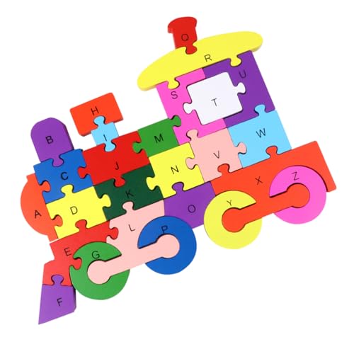 ifundom 1pc 26 Puzzle- Puzzlematte Rätseln Bausteinspielzeug Hölzern von ifundom