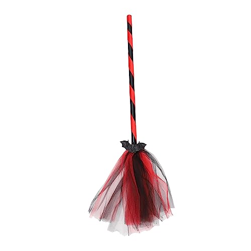 ifundom 1stk Fledermausmaschenbesen Besenstiel Für Halloween- -Dekorationen Hexendekorationen Besenstiel Für Halloween Kostüm Besenstiel Besen-Halloween- Gittergewebe Rot ifundom 1stk Fledermausmaschenbesen Besenstiel Für Halloween- -Dekorationen Hexendekorationen Besenstiel Für Halloween Kostüm Besenstiel Besen-Halloween- Gittergewebe Rot von ifundom
