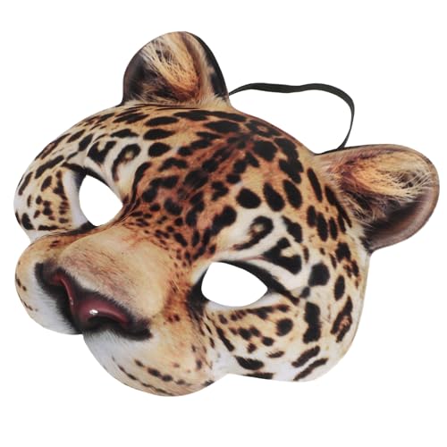 ifundom 1stk Halloween-maske Kostümmasken Für Frauen Halloween-kostüme Für Erwachsene Gruseliges Halloween Dekorative Partymaske Bühnenauftrittsmaske Abziehmaske Cosplay-leopard Brown Eva von ifundom